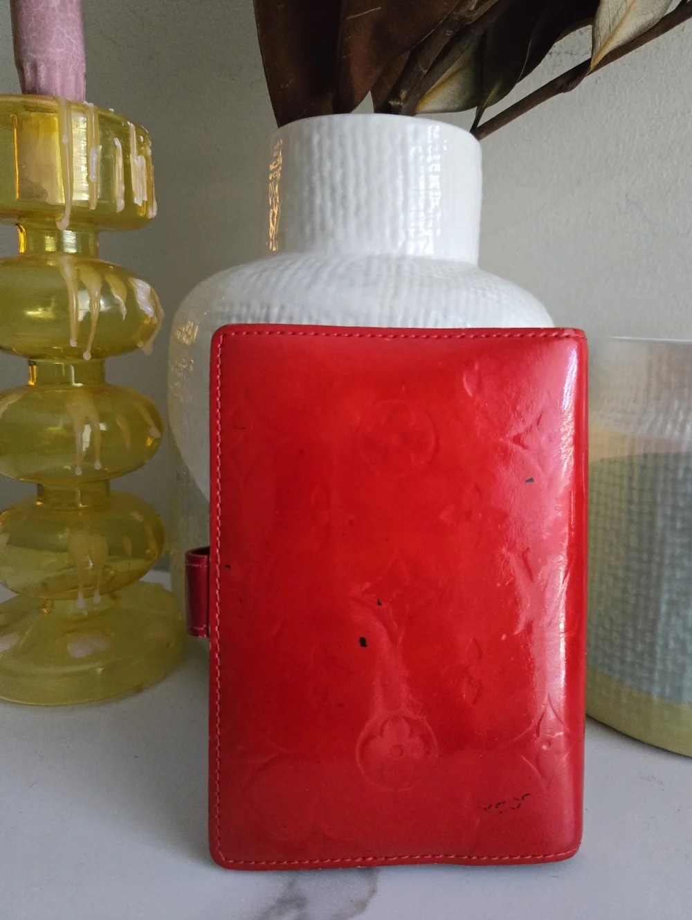 GUC Louis Vuitton PM Red Vernis Leather Agenda Cover